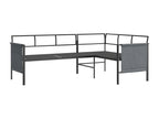 2-piece anthracite steel garden furniture set FNQR02012