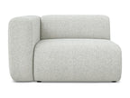 Module with left-hand armrests in textured fabric - beige - Meublori
