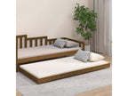 Bed frame without mattress, honey brown, 100x200cm, solid pine wood