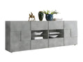 2-door, 4-drawer sideboard in light waxed concrete - Meublori