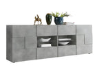 2-door, 4-drawer sideboard in light waxed concrete - Meublori