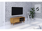 Meublori - TV stand with doors in natural oiled wild oak