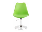 Set of 4 dining chairs - Plastic/Metal - Green - Meublori