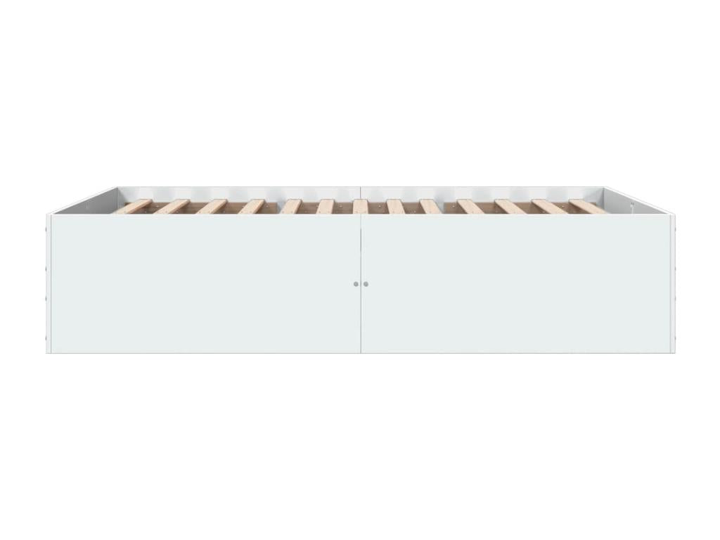 White bed frame 120x200 cm engineered wood GGTZ89904