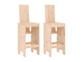 Bar stools, 2 pcs, 40x42x120 cm, solid pine wood, GPYB46930