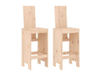Bar stools, 2 pcs, 40x42x120 cm, solid pine wood, GPYB46930