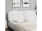 White faux leather headboard cushion, 180cm