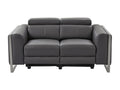 Meublori 2-seater electric sofa in anthracite grey leather