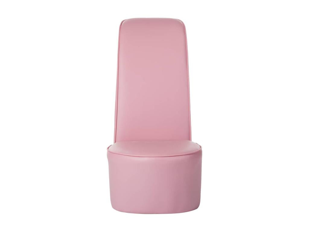 Pink Faux Leather High-Heeled Shoe-Shaped Armchair