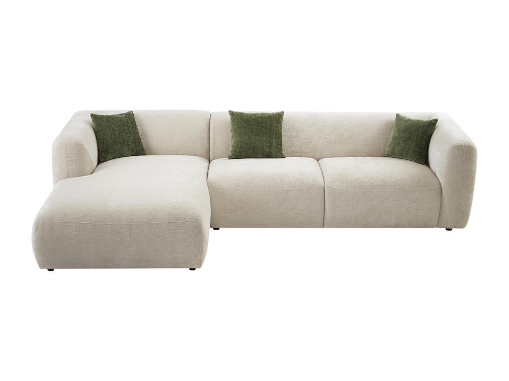 Left-hand corner sofa in beige fabric Laviecasa RXTA79052