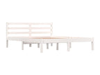 Bed frame Solid pine wood 140x190 cm White