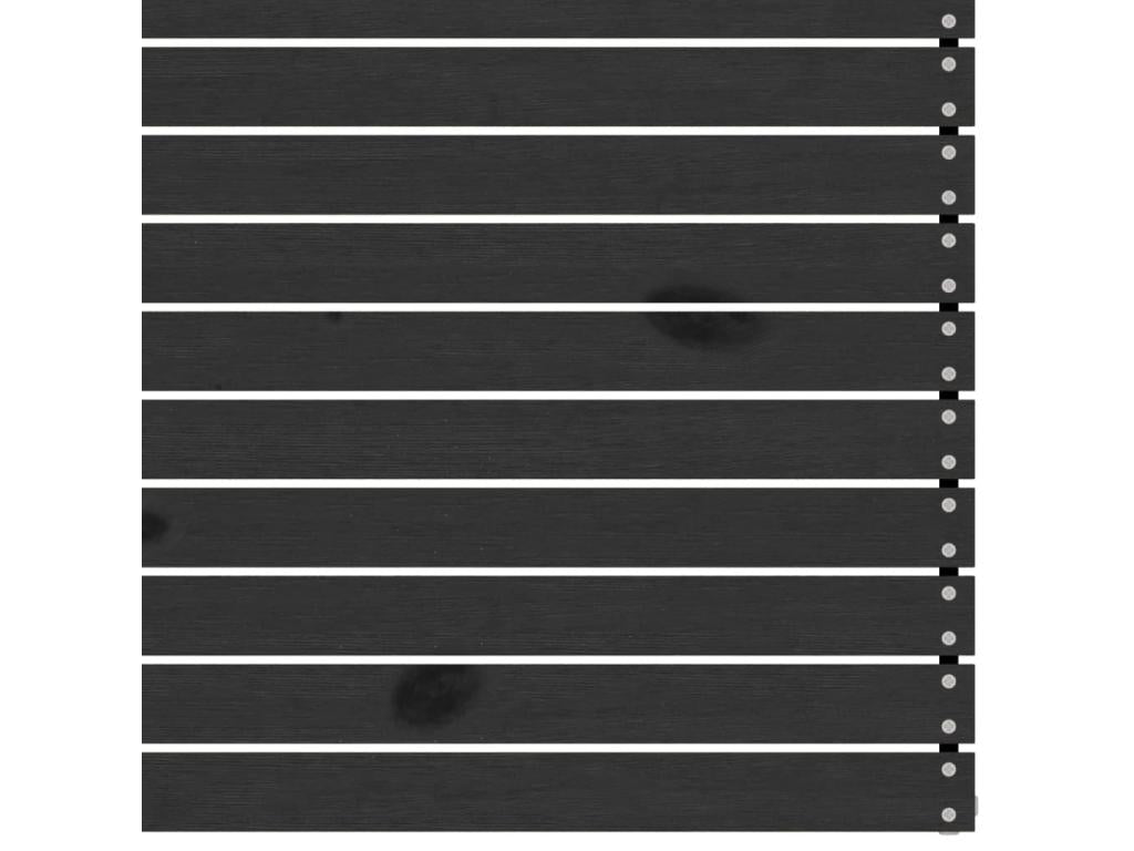 3-piece garden furniture set, black, solid pine wood