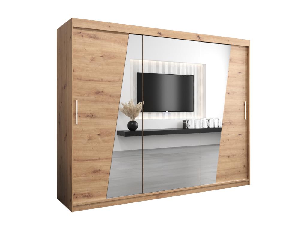 Rhomb Sliding Door Wardrobe 200/250/62 3 Doors Meublori