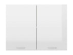 High-gloss white kitchen wall cabinet 80x31x60