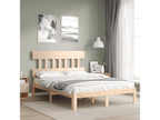 Bed frame with headboard 140x200 solid wood