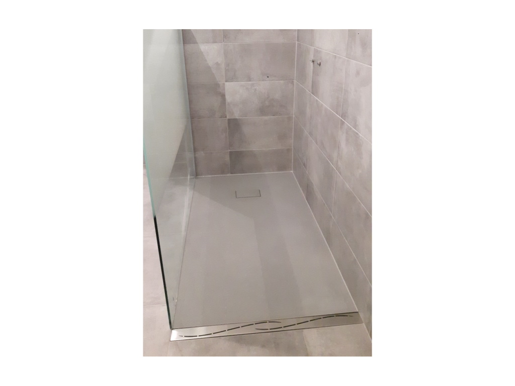 Extra-flat 90x180 cm Meubiana shower tray in Meubiana slate grey surface