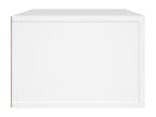 Wall-mounted TV unit, white, 80x36x25 cm, engineered wood