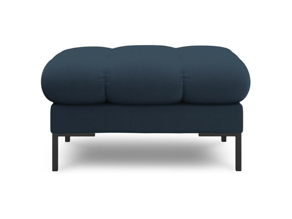 Meublori - Meublori pouf in blue structural fabric - 60x60x41cm