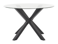 Meublori Black Glass Garden Table