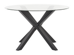 Meublori Black Glass Garden Table