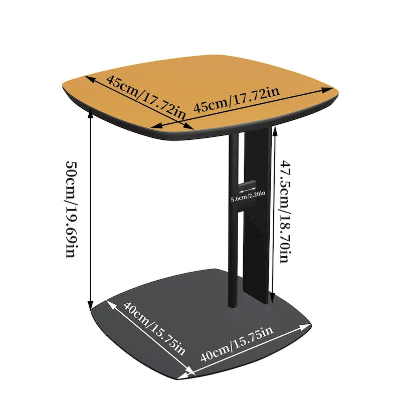 Modern Square Coffee Table with 2 Drawers,White End Table 31.5 Mecha Styling ( large/small tables Separate for sale)