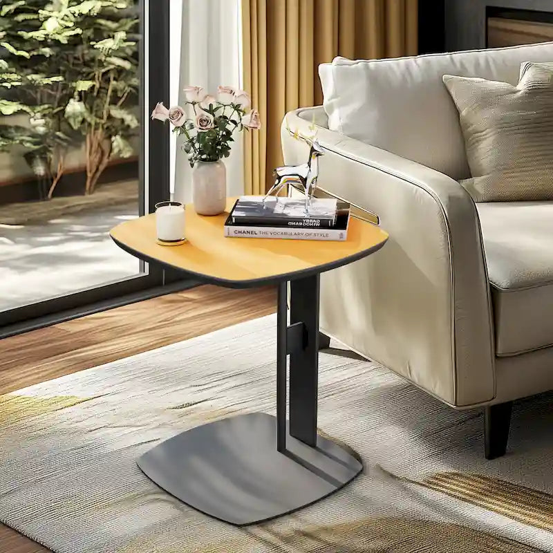 Modern Square Coffee Table with 2 Drawers,White End Table 31.5 Mecha Styling ( large/small tables Separate for sale)