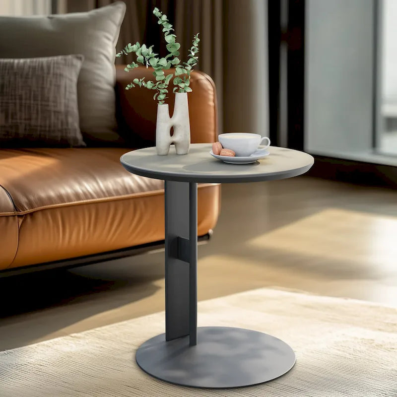 Modern Square Coffee Table with 2 Drawers,White End Table 31.5 Mecha Styling ( large/small tables Separate for sale)
