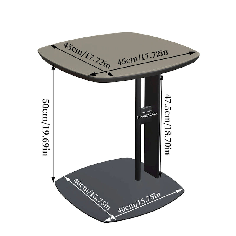Modern Square Coffee Table with 2 Drawers,White End Table 31.5 Mecha Styling ( large/small tables Separate for sale)