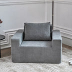 Plain Grey Modern 40.2 Accent Chair with Pillow