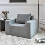 Plain Grey Modern 40.2 Accent Chair with Pillow