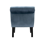 Light Blue 22.83 Upholstered Tufted Accent Chair with Wooden Legs for Living Room