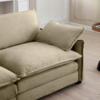6-piece Corduroy U-Shaped Modular Sectional Sofa with 2 Ottomans