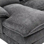 Gray Modern Large Modular U-Shape Sectional Sofa with Removable Cushions and Throw Pillows