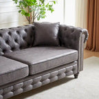 Chesterfield 85.5 Tech Fabric 3-seater Sofa with Cushions