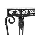 Modern Glass and Metal Console Table for Entryway with Storage and Easy Assembly