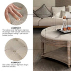 Large Round Ottoman Coffee Table