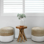 16 Teak Wood Stick Leg End Table - 16D x 16W x 20H