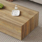 Modern MDF Coffee Table, Light Wood Color Texture Patterns, Stylish Design, 39.3*23.6*12