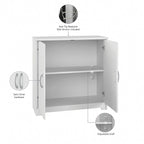 Cabot Small Bathroom Storage Cabinet with Doors by Bush Furniture