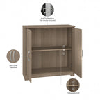 Cabot Small Bathroom Storage Cabinet with Doors by Bush Furniture