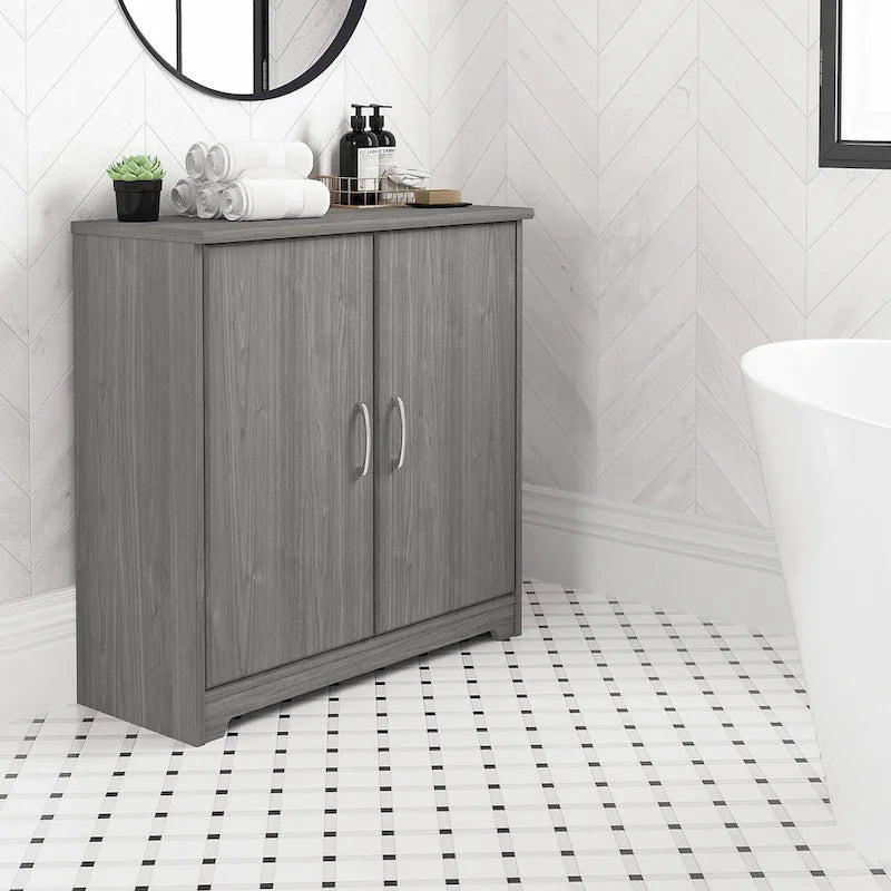 Cabot Small Bathroom Storage Cabinet with Doors by Bush Furniture