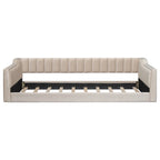Twin XL Size Upholstery Daybed and Side Storage pocket