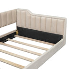 Twin XL Size Upholstery Daybed and Side Storage pocket