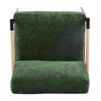Varsts Modern Upholstered Accent Chair with Wood Frame, Emerald by Christopher Knight Home