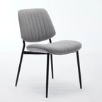 GDFStudio Modern Armless Upholstered Dining Chairs with Metal Legs