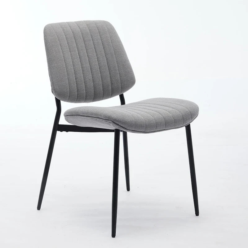 GDFStudio Modern Armless Upholstered Dining Chairs with Metal Legs