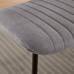 GDFStudio Modern Armless Upholstered Dining Chairs with Metal Legs