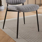 GDFStudio Modern Armless Upholstered Dining Chairs with Metal Legs