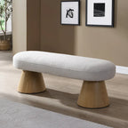 Christopher Knight Home - Benjamin Upholstered Dining Bench, Versatile Entryway & Bedroom Seating with Sturdy Wood Legs