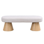 Christopher Knight Home - Benjamin Upholstered Dining Bench, Versatile Entryway & Bedroom Seating with Sturdy Wood Legs